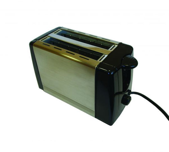 Milenco Swiss Luxx Stainless Steel Toaster β 2-Slice β 700 W Low-Wattage β Stainless/Black (4145)