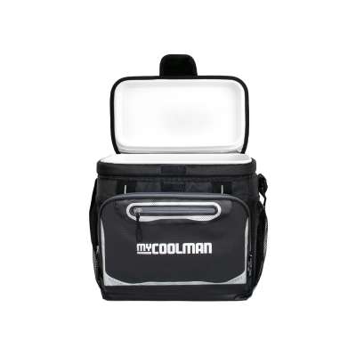myCOOLMAN 16-Can Zipperless Cooler – 10 L Soft Cooler with Flip-Open Lid – Shoulder Strap