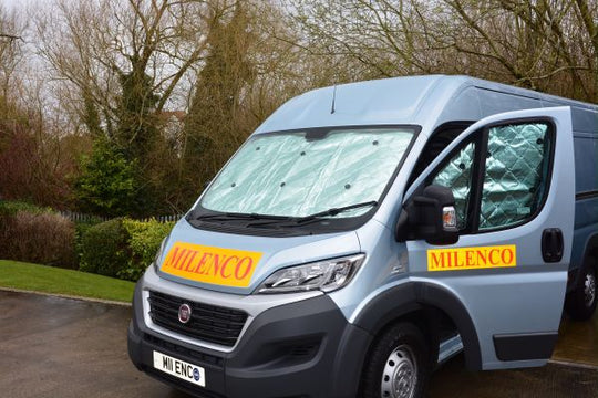 Milenco Universal Internal Thermal Blind – 3-Piece Cab Screen Set – Insulation, Privacy & Condensation Control - Milenco caravan and motorhome accessories created to improve comfort, protection and everyday touring convenience - My Milenco