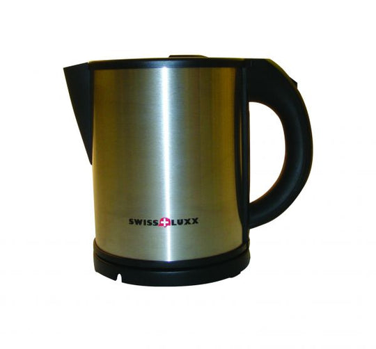 Milenco Swiss Luxx Cordless Kettle – Low-Wattage 1.0 L – Stainless Steel – Caravan/Motorhome