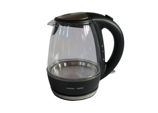 Milenco Swiss Luxx Cordless Kettle – Low-Wattage 1.2 L – Clear-View Body – Caravan/Motorhome