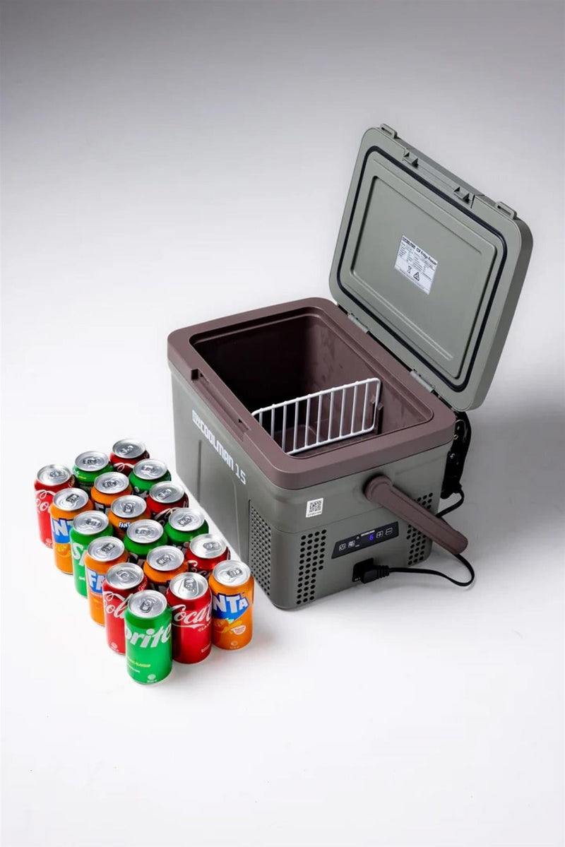 myCOOLMAN 15L Portable Fridge/Freezer lifestyle view - Milenco myCOOLMAN compact, lightweight 12/24V DC and 240V AC fridge/freezer ideal for touring, picnics and overlanding - My Milenco