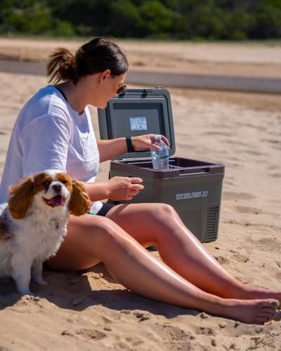 myCOOLMAN 20L Portable Fridge/Freezer – Single Zone – 12/24V DC + 240V AC – Compact & Lightweight