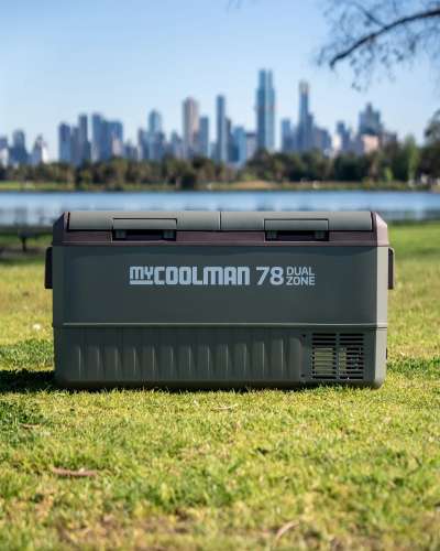 myCOOLMAN 78L Icebox – Large Heavy-Duty Hard Cooler with Drain Plug, Tie-Down Points & Bottle Opener