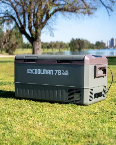 myCOOLMAN 78L Icebox – Large Heavy-Duty Hard Cooler with Drain Plug, Tie-Down Points & Bottle Opener