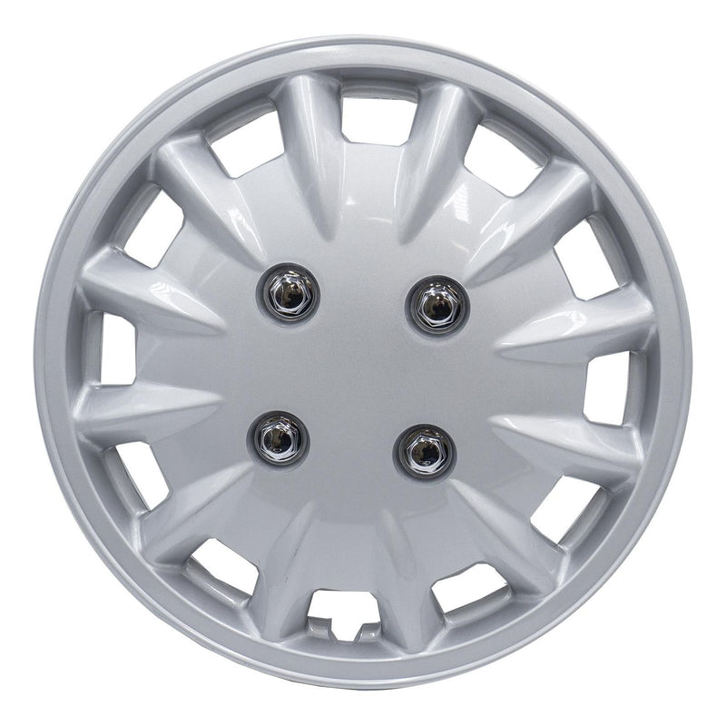 Milenco Silver Wheel Trims – 13" – Caravan/Trailer Steel Wheels – Set of 4