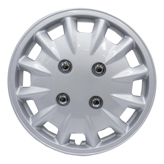 Milenco Silver Wheel Trims – 13" – Caravan/Trailer Steel Wheels – Set of 4