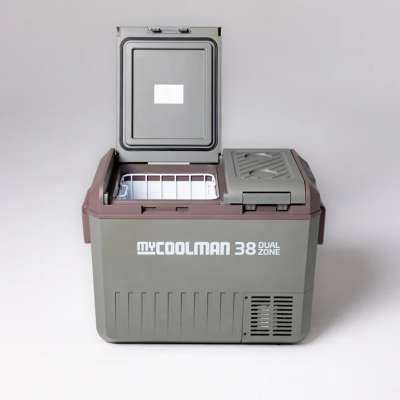 myCOOLMAN 38L Icebox – Medium Hard Cooler with Drain Plug, Tie-Down Points & Bottle Opener