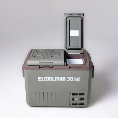 myCOOLMAN 38L Icebox – Medium Hard Cooler with Drain Plug, Tie-Down Points & Bottle Opener