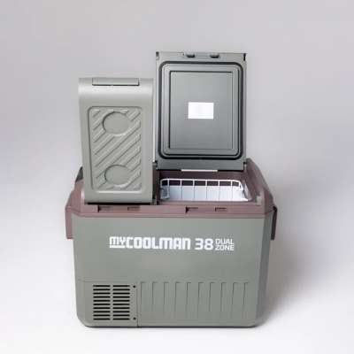 myCOOLMAN 38L Icebox – Medium Hard Cooler with Drain Plug, Tie-Down Points & Bottle Opener