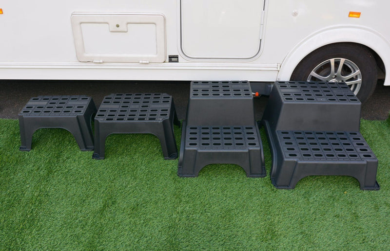 Milenco MGI Giant Double Plastic Step – Large Non-Slip Caravan & Motorhome Step (200kg Capacity, Recycled Plastic)