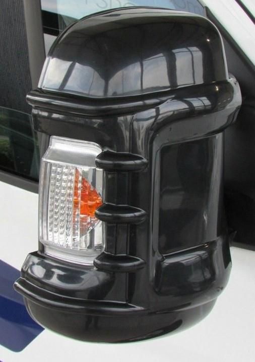 Milenco Long Arm Mirror Protectors – Black, Fits Fiat Ducato, Peugeot Boxer, Citroën Relay (2007 - 2024)