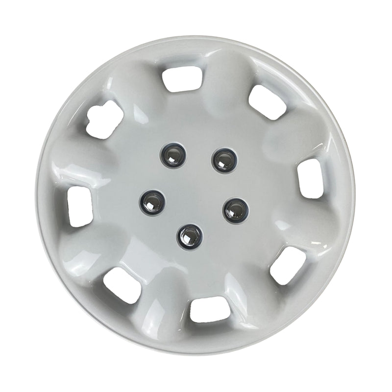 Milenco White Wheel Trims – 14" – Caravan/Trailer Steel Wheels – Set of 4