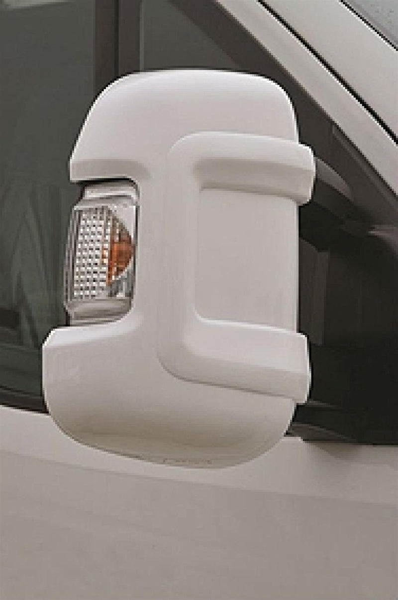 Falcon Mirror Covers x 2  (White) Long Arm