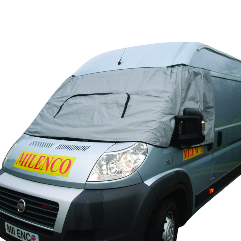 Milenco Universal External Thermal Blind – All-Season Motorhome Windscreen Cover with Zip-Down Panel
