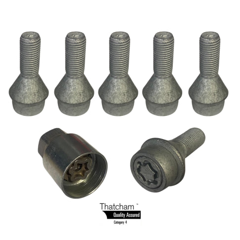 Milenco Locking Wheel Bolts – 16 mm – Fiat Ducato/Peugeot Boxer 16" Maxi Chassis (2007–2015, 2016+) – Set of 6 with Key – Thatcham & Insurance Approved (SKU 1939)