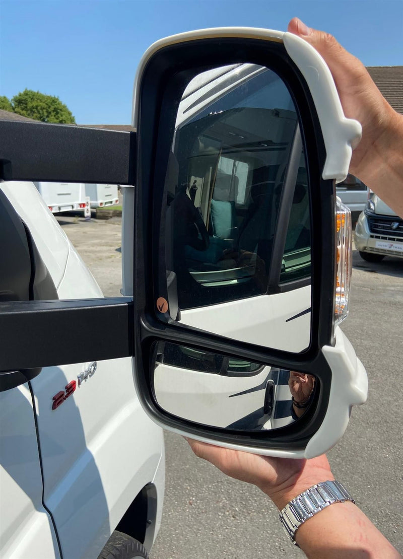 Mirror Bumper Protectors x 2  (White) Long Arm