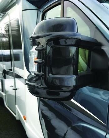 Milenco Long Arm Mirror Protectors – Black, Fits Fiat Ducato, Peugeot Boxer, Citroën Relay (2007 - 2024)