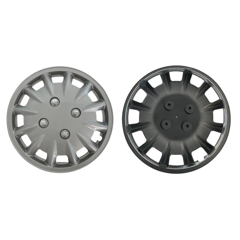 Milenco Silver Wheel Trims – 13" – Caravan/Trailer Steel Wheels – Set of 4