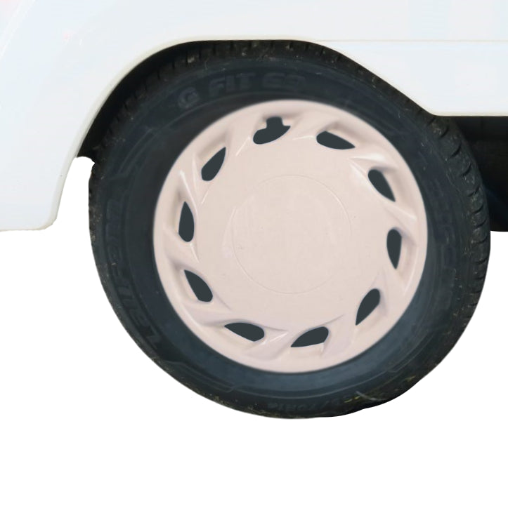 Milenco GLACE Magnolia 13" Wheel Trims (Pair) – 13-inch Caravan Wheel Covers with Steel Fixing Rim