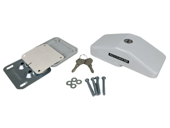 Milenco Door Lock – Single | High-Security Slide-Action Caravan & Motorhome Lock (Anti-Bump, Through-Wall Fit) – 2042