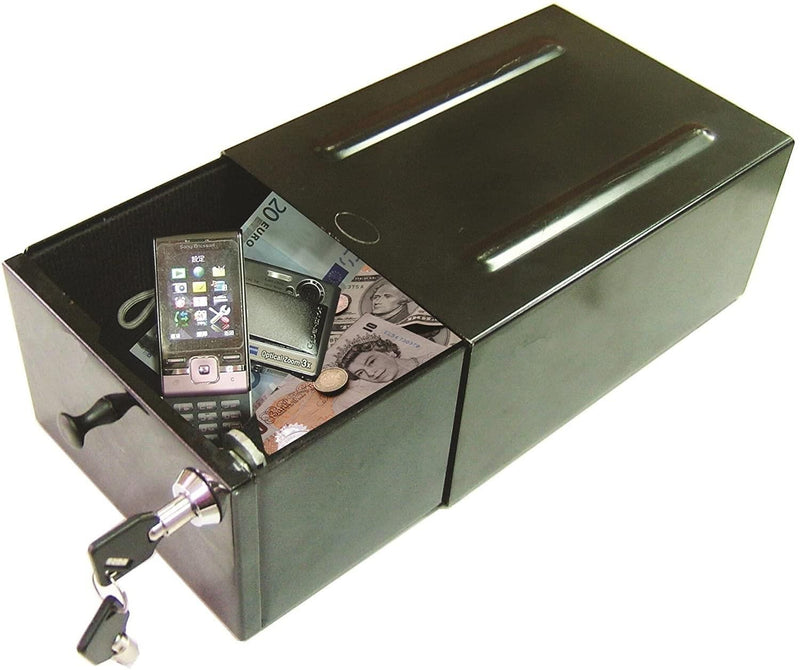 Milenco Caravan Safe – Floor-Mount Security Box with Fitting Kit (10×15×22cm), 2 Keys (1427)