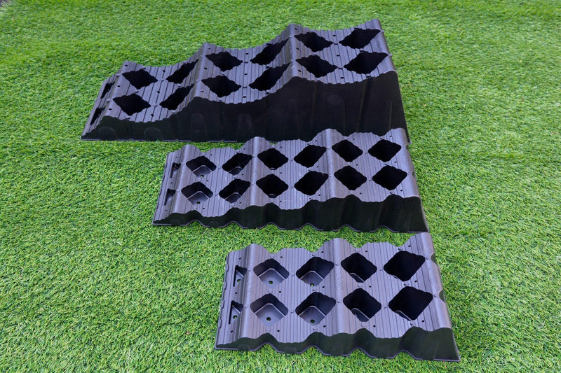 Milenco MGI Maxi T3 Level – Extra-Large 3-Step Caravan & Motorhome Levelling Ramps (High-Grip, 1500kg per Wheel)