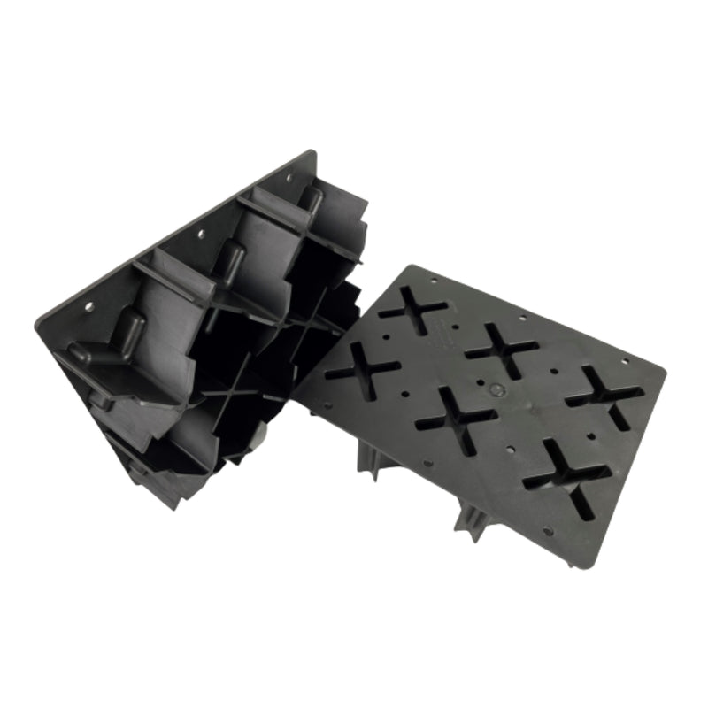 Milenco Stacka Jacka Pads (Set) – Heavy-Duty Interlocking Levelling Pads, 40mm Lift per Pad (160mm with 4)