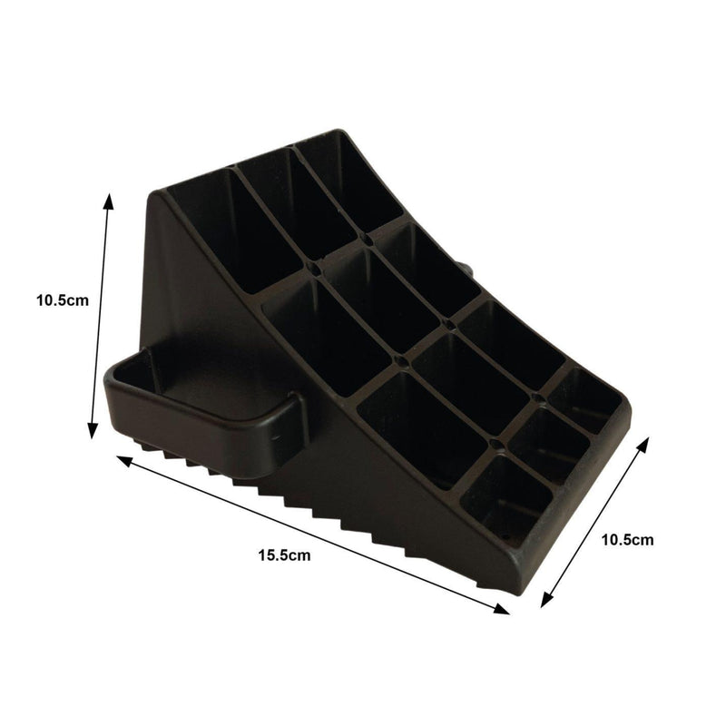 Milenco MGI Wedge Level Chock – Extra Wide Caravan & Motorhome Wheel Chock with Side Handle