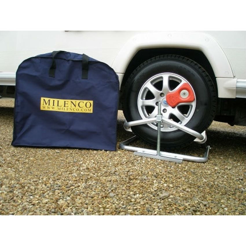 Milenco Lightweight Aluminium Wheel Leveller with Ratchet & Carry Case ...