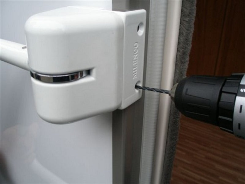 Milenco Security Hand Rail Fitting Kit – Mounting Adaptors for No-Backspace Installs (Requires 5mm Door Gap)