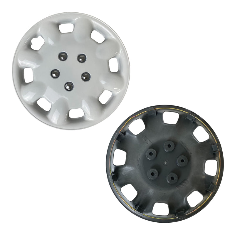 Milenco White Wheel Trims – 14" – Caravan/Trailer Steel Wheels – Set of 4