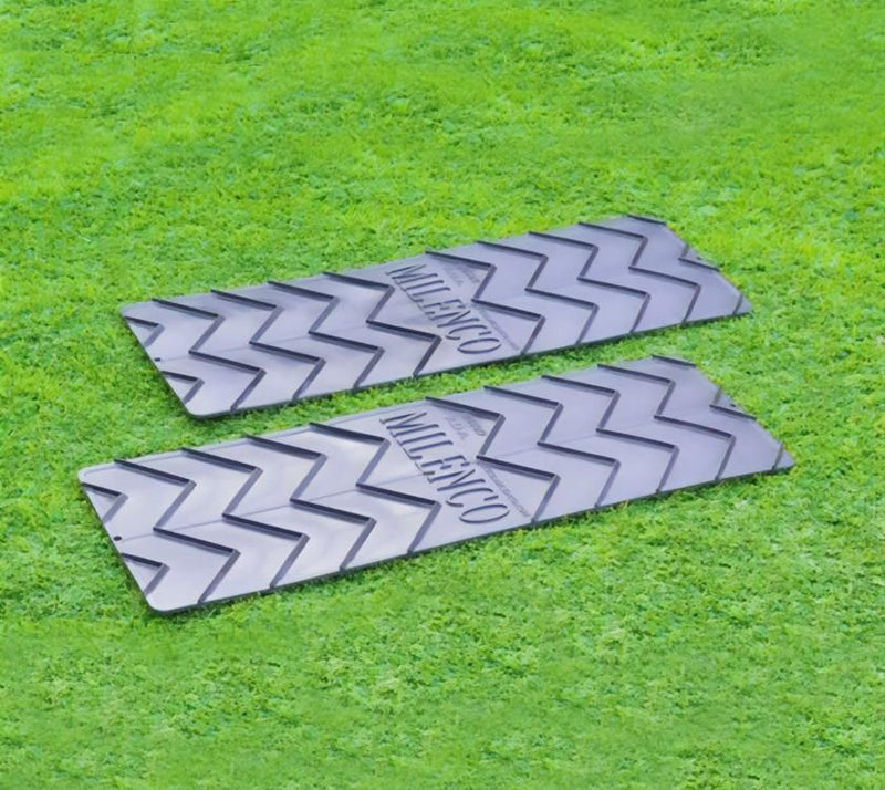 Milenco Heavy-Duty Barbed Grip Mats – Mud, Snow & Ice Recovery Traction Mats (75 × 25.5cm)