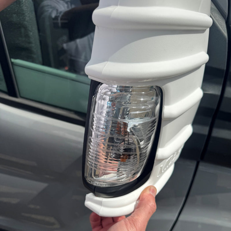 Ford Transit Mirror Bumper Protectors x 2 (White) Short
