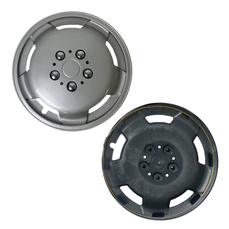 Milenco Silver Wheel Trims – 15" – Motorhome Steel Wheels – Set of 4