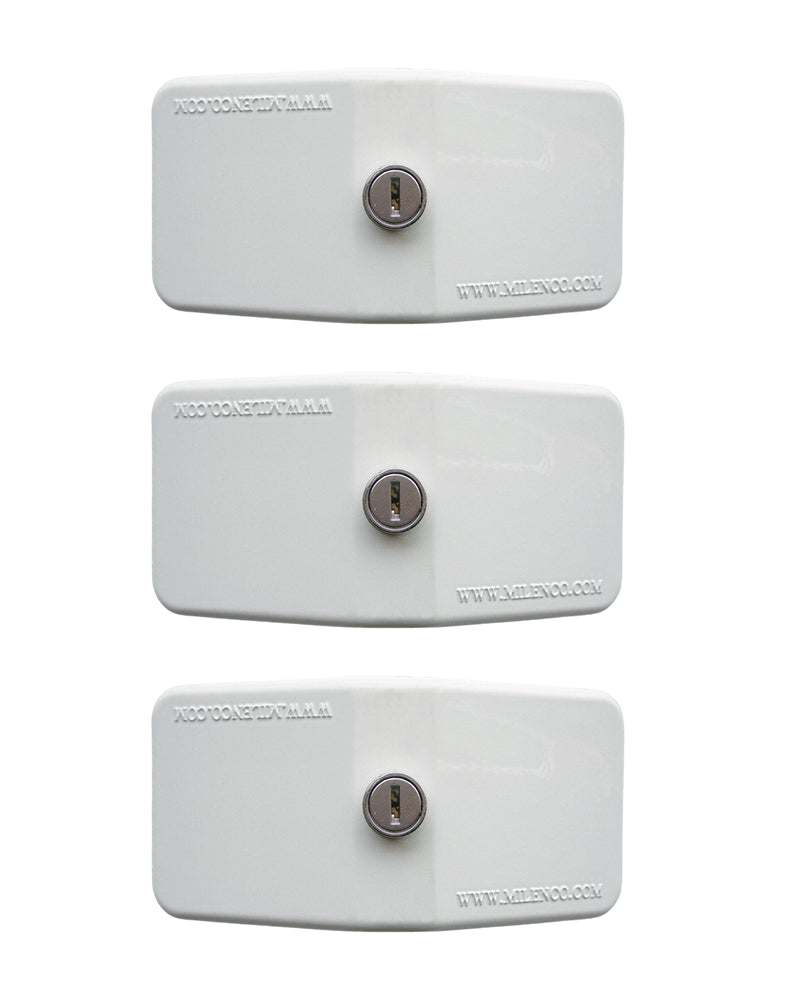 Milenco Door Frame Lock – Triple Pack | High-Security RV/Caravan Locks (Anti-Bump, Locks Open/Closed, 5mm Frame Gap)