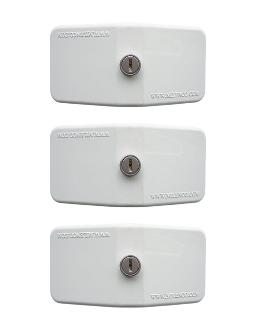Milenco Door Frame Lock – Triple Pack | High-Security RV/Caravan Locks (Anti-Bump, Locks Open/Closed, 5mm Frame Gap) - Milenco security products offering high-level protection for caravans and motorhomes, including wheel locks, hitchlocks and door locks - My Milenco