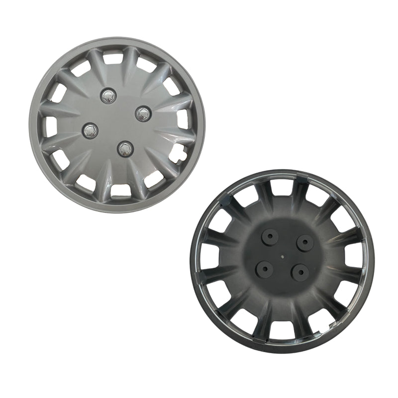 Milenco Silver Wheel Trims – 13" – Caravan/Trailer Steel Wheels – Set of 4