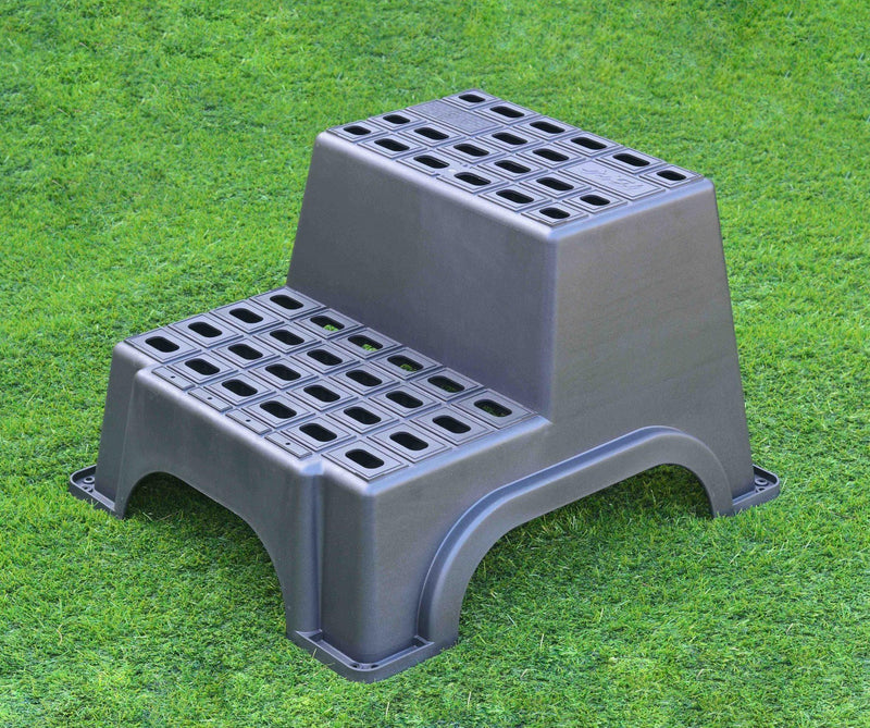 Milenco MGI Double Plastic Step – Non-Slip Caravan & Motorhome Step (200kg, Recycled Plastic, Made in UK)