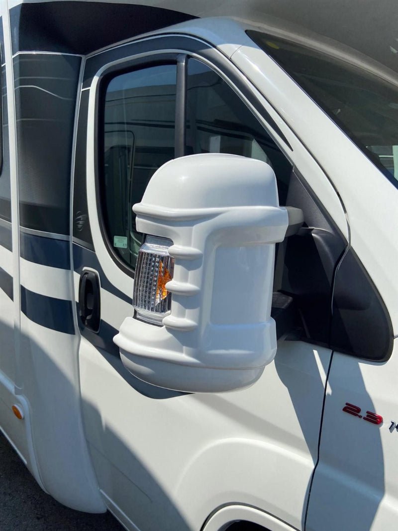 Mirror Bumper Protectors x 2  (White) Long Arm