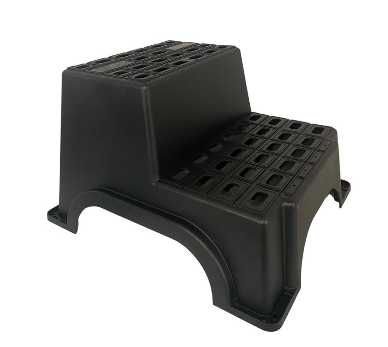 Milenco MGI Double Plastic Step – Non-Slip Caravan & Motorhome Step (200kg, Recycled Plastic, Made in UK)
