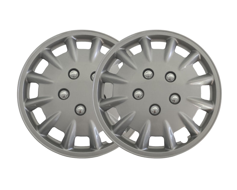Milenco Silver Wheel Trims – 14" – Caravan Steel Wheels – Set of 4 (437S) – As Used by Bailey