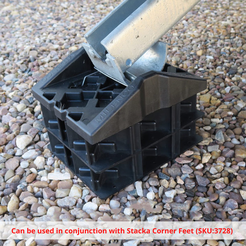 Milenco Stacka Jacka Pads (Set) – Heavy-Duty Interlocking Levelling Pads, 40mm Lift per Pad (160mm with 4)