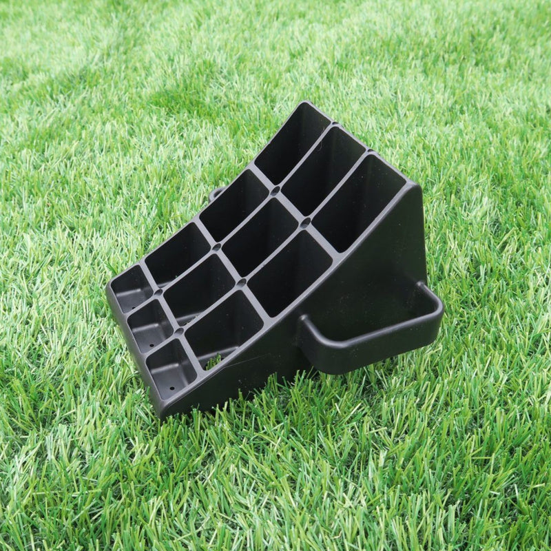 Milenco MGI Wedge Level Chock – Extra Wide Caravan & Motorhome Wheel Chock with Side Handle