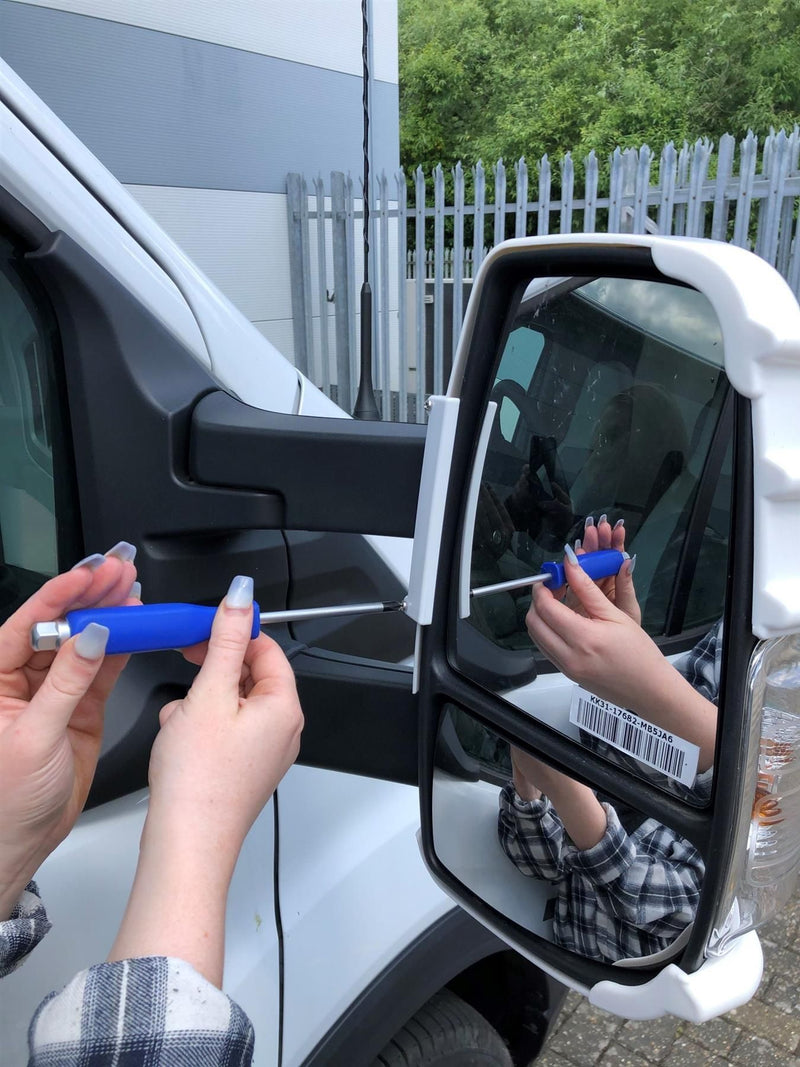 Ford Mirror Bumper Protectors x 2  (Black) Long Arm