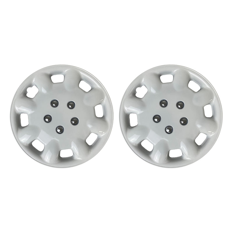 Milenco White Wheel Trims – 14" – Caravan/Trailer Steel Wheels – Set of 4