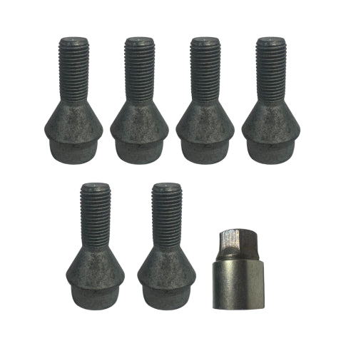 Milenco Locking Wheel Bolts – 16 mm – Fiat Ducato/Peugeot Boxer 16" Maxi Chassis (2007–2015, 2016+) – Set of 6 with Key – Thatcham & Insurance Approved (SKU 1939)