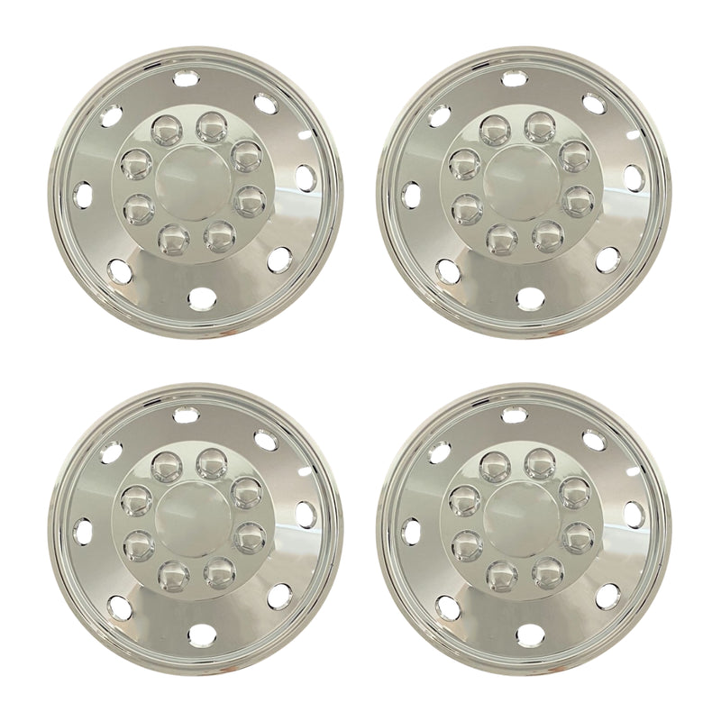 Milenco Bulbous Chrome Wheel Trims – 16" – Motorhome Steel Wheels – Set of 4