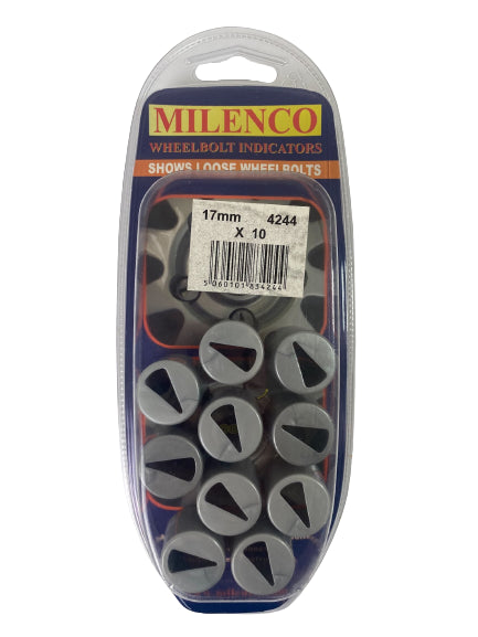 Milenco Wheel Bolt Indicators – 17mm Hex for Alloy Wheels (Fits AL-KO & BPW Standard Bolts) – Pack of 10