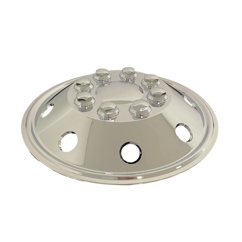 Milenco Bulbous Chrome Wheel Trims – 16" – Motorhome Steel Wheels – Set of 4